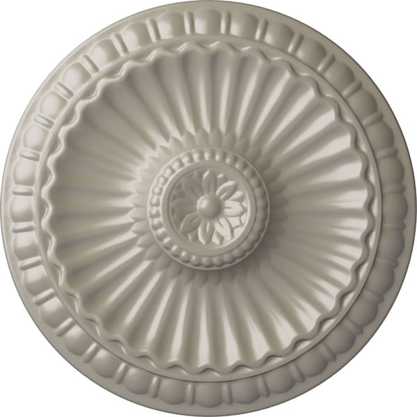 Ekena Millwork Linus Ceiling Medallion, Hand-Painted Pearl White, 11 1/4"OD x 1 1/8"P CM11LIPWS - main